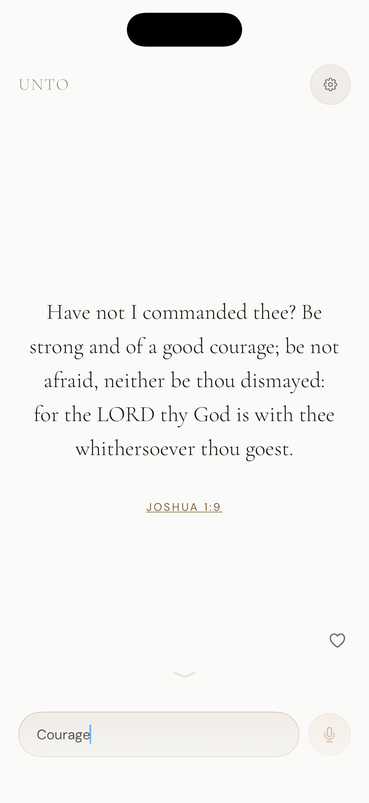 Searching 'Courage' finds Joshua 1:9